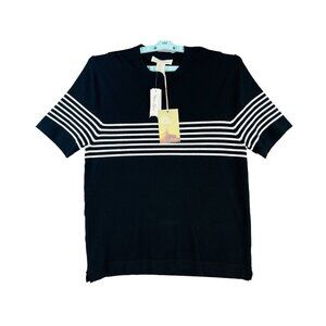 NWT Frederik Anderson Copenhagen Men's Warm Black/White Pullover T-shirt Size M